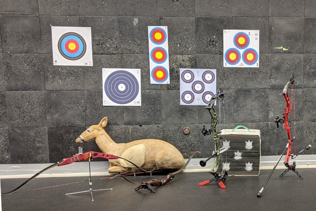 Indoor Range Targets and Bows